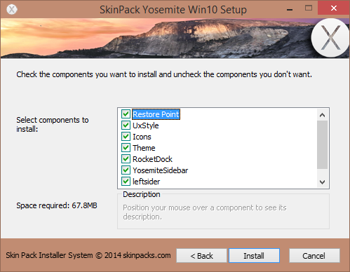 mac os x yosemite skin pack for windows 10